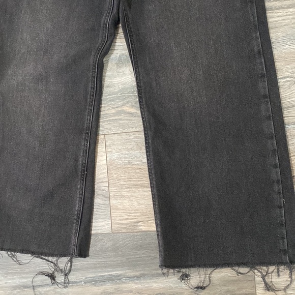 Black wide flare petite jeans - Picture 7 of 14
